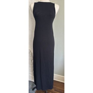 Splendid Sleeveless Maxi Dress Open Back Bodycon Black XS NWT Stretch Soft